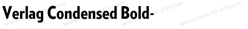 Verlag Condensed Bold字体转换